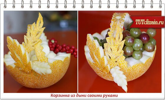 Корзинка из дыни своими руками » Дизайн Декор